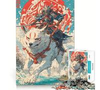 Wolf Clan Samurai 1000 Piece Teenager Puzzles Cognitive Boost Fun Tight Lock No Loose Pieces Engaging Way to Pass Free Hours (38x52cm)
