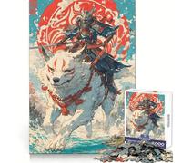 Wolf Clan Samurai Puzzles for Teenagers 1000 Piece Logic Practice Calm Downtime Clean Edges Ideal Present (50x75cm)