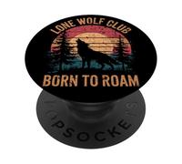 Wolf Club Born to Roam Vintage PopSockets Adhesive PopGrip