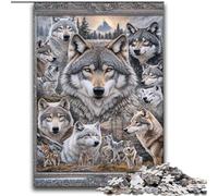 Wolf Collage Jigsaw Puzzles for Teenagers 2000, for 14+ Train Your Brain And Your Hands Christmas Game Gifts (70x100cm)