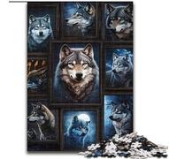Wolf Collage JigsawPuzzle 1000 Pieces for Adults, Challenging Game And Family Play Educational Game for Birthday, Chrismas (size 50x75cm)