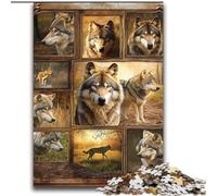 Wolf Collage JigsawPuzzle 2000 Pieces for Teenagers, Brain Intelligence Challenge Addictive Toys for Home Decoration (70x100cm)