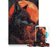 Wolf Colorful Animal Adult Jigsaw1000 Pieces Mind Boost Game Premium Laser Cut Quality Relaxing Indoor Group Activity (38x26cm)