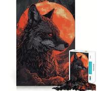 Wolf Colorful Animal Adults 1000 Piece Jigsaw Puzzle Focus Memory Game Zero Gap Compact Fun for Family Game Time (50x75cm)