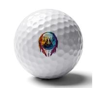 Wolf Colorful Dream-catcher Professional Standard Golf Balls Double-sided Printing Performance Ball Gift for Boyfriend Husband Father