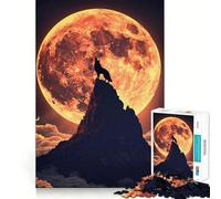 Wolf Colorful Mountain 1000 Piece Jigsaws for Adults Brain Sharp Game Smooth Burr Free Surface Fascinating Hobby for Idle Moments (38x26cm)