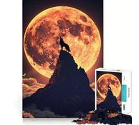 Wolf Colorful Mountain Jigsaw Puzzle1000 Pieces Brain Boosting Play Zero Gap Cozy Indoor Entertainment for All (50x75cm)