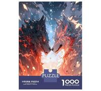 Wolf Confrontation Jigsaw Puzzle for Adults 1000 Piece Jigsaw Puzzle Paper Unique Colours Home Decor 52x38cm/1000pcs