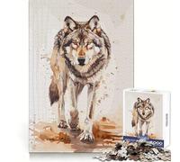 Wolf Contemporary Wild Art 1000 Piece Jigsaw Puzzles Clear Thinking Soft Distraction Precise Edges Meaningful Gift (50x75cm)