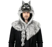 Wolf Costume Halloween Medieval Wolf Barbarian Realistic Headpiece