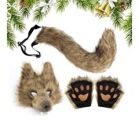 Wolf Costume Set - Faux fr Dress Up Accessories, Perfect Fashion Show, Women Animal Outfit, Comfortable Design, Christmas, Cosplay Events | Perfect for Fashion Show Party Role-Playing Events