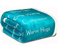 WOLF CREEK BLANKET - Compassion Blanket (Brand)- Strength Courage Super Soft Warm Hugs, Get Well Gift Blanket Plush Healing Thoughts Positive Energy Love & Hope with Fluffy Comfort (50x 65)