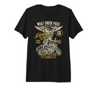 Wolf Creek Pass HWY 160 CO USA Motorcycle Distressed Design Premium T-Shirt