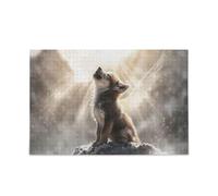 Wolf Cub Cute Animal Puzzle Sturdy 2mm Puzzle Pieces Fun Family Activity 1000pieces