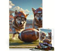 Wolf Cubs Old School Football 1000 Piece Jigsaws for Teenagers Puzzle Recall Skill Restful Escape Crisp Edges Cozy Xmas Gift (38x26cm)