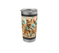 Wolf Cycling Birthday Party Balloons Funny Stainless Steel Insulated Tumbler
