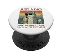 Wolf Dad, Just A Dad Who Always Came Back With The Milk PopSockets Adhesive PopGrip