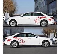 Wolf Decals for Cars and Pickup Trucks, Vinyl Wolf Body Stickers to Modify Rear Wheel and Doors (Red)