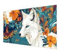 Wolf Diamond Art Abstract Diamond Painting Kits Adults, 5D Cross Stitch Arts Crafts Pictures Full Drill Embroidery Square Crystal Kits for Adults Beginner, Women Hobbies Wall Decor 11.8x23.6in L#-837