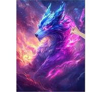Wolf Diamond Art Dream Diamond Painting Kits for Adults Beginners, 5D DIY Paint by Numbers for Adults, Square Drill Dimond Painting with Full Accessories, Room Decor, Gifts for Women 36x48 inch J-33