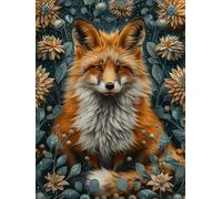 Wolf Diamond Art Kits Adults,5D Flowers Diamond Painting Kit for Beginner, DIY Crystal Art Crafts for Adults, Square Rhinestones Paintings Kits for Room Decor Gifts for Women 40x54inch -FZ2508318