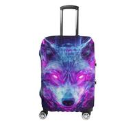 Wolf Digital Technological Funny Luggage Cover for Suitcase Washable Travel Trolley Case Universal Protector