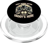 Wolf Dont Worry Kitten Daddys Here Meme Cringe Men Women Kid PopSockets PopGrip for MagSafe