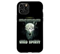 Wolf Double Exposure Forest Moon Nature Spirit Aesthetic Case for iPhone 11 Pro