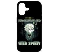 Wolf Double Exposure Forest Moon Nature Spirit Aesthetic Case for iPhone 17