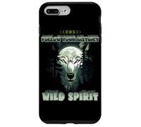 Wolf Double Exposure Forest Moon Nature Spirit Aesthetic Case for iPhone 7 Plus/8 Plus