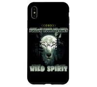 Wolf Double Exposure Forest Moon Nature Spirit Aesthetic Case for iPhone XS Max