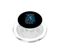 Wolf Dragon Fantasy Walk With Wolves Dream With Dragons PopSockets PopGrip for MagSafe
