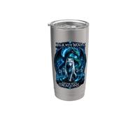 Wolf Dragon Fantasy Walk with Wolves Dream with Dragons Stainless Steel Insulated Tumbler