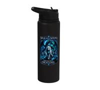 Wolf Dragon Fantasy Walk with Wolves Dream with Dragons Stainless Steel Insulated Water Bottle