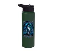 Wolf Dragon Fantasy Walk with Wolves Dream with Dragons Stainless Steel Insulated Water Bottle