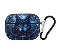 Wolf Dream Catcher Earphone Case PC Bluetooth Earbud Cove Headphone Cases Compatible with Airpods Pro Black-style