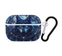 Wolf Dream Catcher Earphone Case PC Bluetooth Earbud Cove Headphone Cases Compatible with Airpods Pro White-style