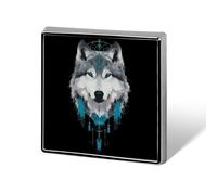 Wolf Dreamcatche Cute Button Pins Square Badge Cool Personalised Pattern Brooches for Bag Hat
