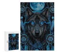 Wolf Dreamcatcher Art Print-2 Puzzle 1000 Teile Schwer Puzzle Spielzeug Lernspiel Impossible Herausforderungsspielzeug Für Erwachsene Kinder 300 PCS