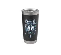 Wolf Dreamcatcher Vintage Wolf Mandala Stainless Steel Insulated Tumbler
