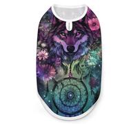 Wolf Dreamcatcher1 Funny Dog Shirts Pet Sleeveless Clothes Puppy Cat T-shirts for Small to Large