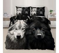 Wolf Duvet Cover Wolf Culture Bedding Set Animal Portraits Comforter Cover for Kids Zipper Bedspread Cover Super King With 2 Pillow Case