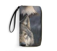 Wolf Eagle1 Womens Long Wallet Wristlet Clutch Purse