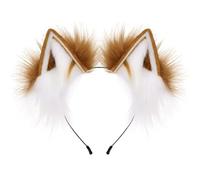 Wolf Ear Headbands Handmade Realistic Hairband Plush Headbands For Animes Theme Gatherings For Girls
