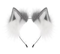 Wolf Ear Headbands Handmade Realistic Hairband Plush Headbands For Animes Theme Gatherings For Girls