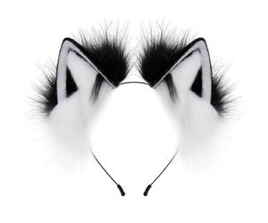 Wolf Ear Headbands Handmade Realistic Hairband Plush Headbands For Animes Theme Gatherings For Girls
