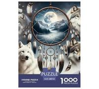 Wolf Elegant Paper Jigsaw Puzzle Suited to Thoughtful Assembly Sessions, Centred on Pet And Offering A Soothing Engaging Experience from Start to Finish 52x38cm/1000pcs