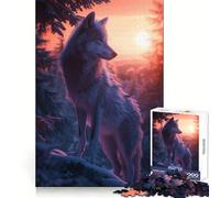 Wolf Elegant Sunset 1000 Piece Teenager Puzzles Analytical Skill Easy Relaxation Clean Cut Perfect Present (38x26cm)