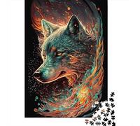 Wolf Enchanted Forest 1000 Piece Jigsaw Puzzle for Adults, 52x38cm/1000pcs, White Cardboard Pieces, Screen-Free Leisure And Evening Downtime