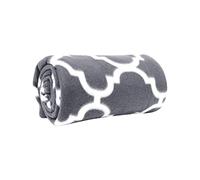 Wolf Essentials Cozy-Soft Microfleece Travel Blanket, 50x60 Inch, Lightweight, Compact, Perfect for Airplane and Car, Lantern Charcoal